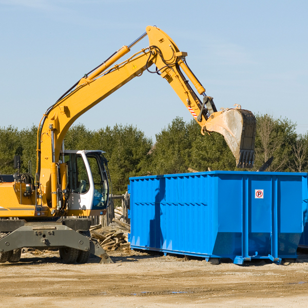 are there any restrictions on where a residential dumpster can be placed in Galivants Ferry